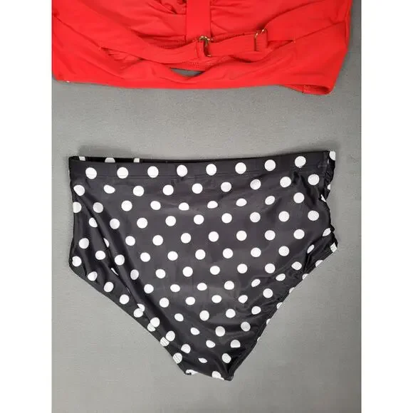 Holipick Womens High Waist Bikini Set Two Piece Swimsuit Tummy Control Medium - Picture 7 of 7